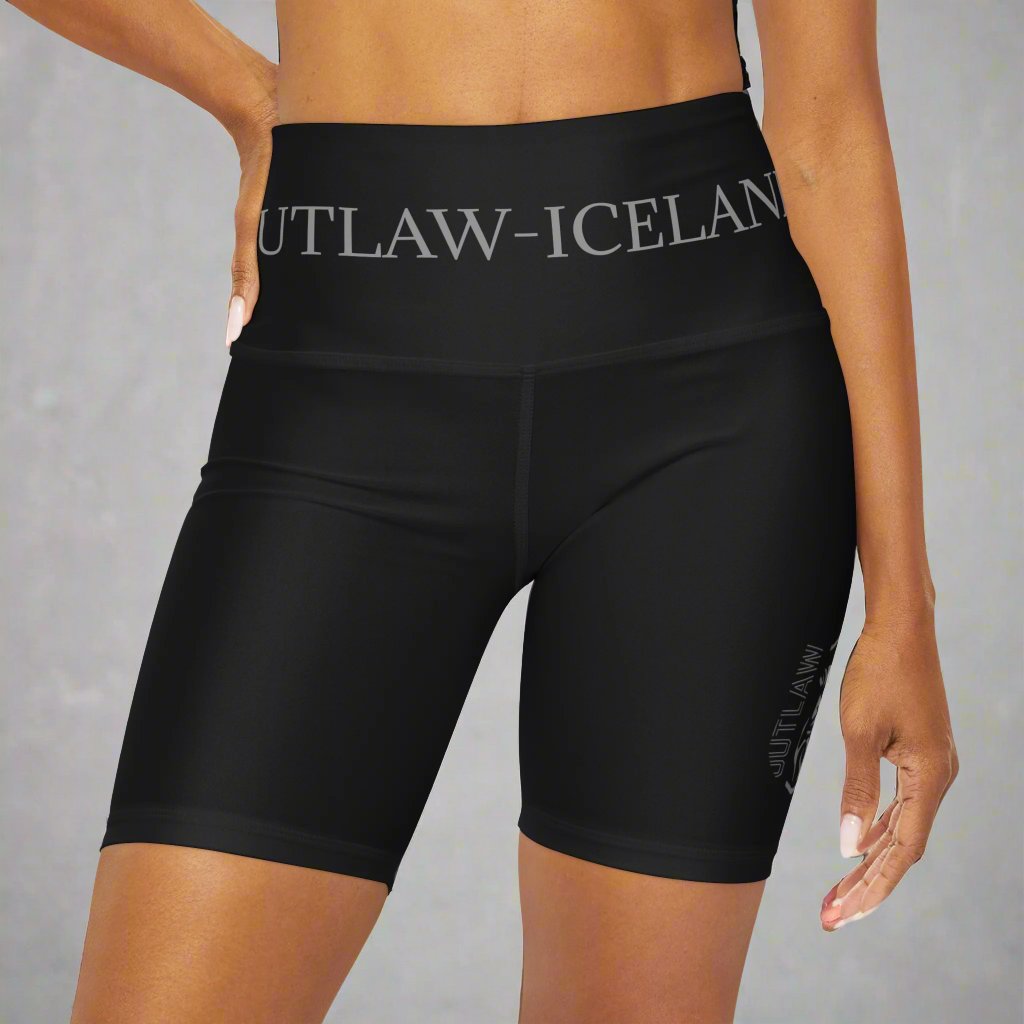 High Waisted Yoga Shorts (AOP)