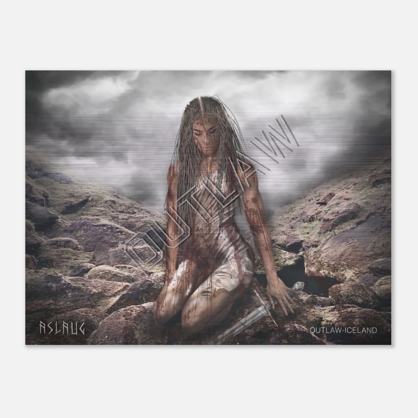 Aslaug - Brushed Aluminum Print