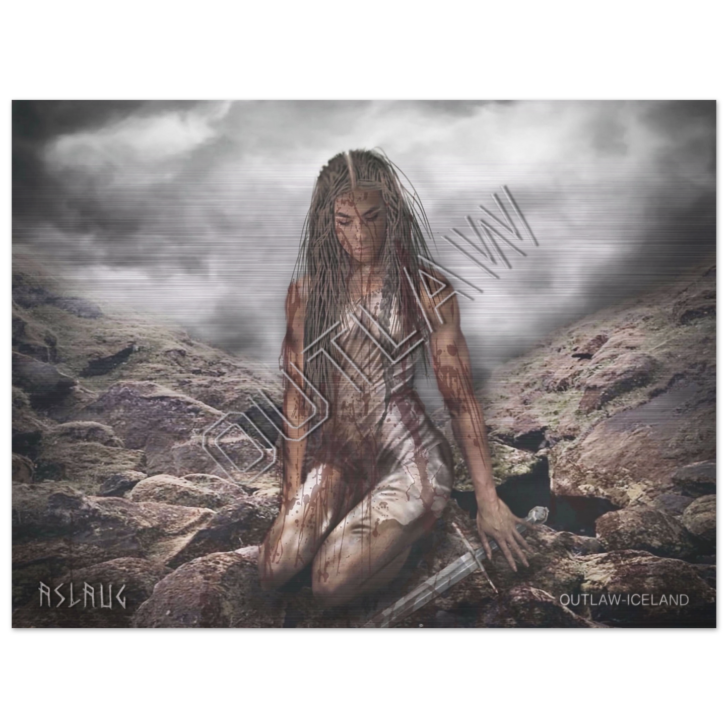 Aslaug - Brushed Aluminum Print