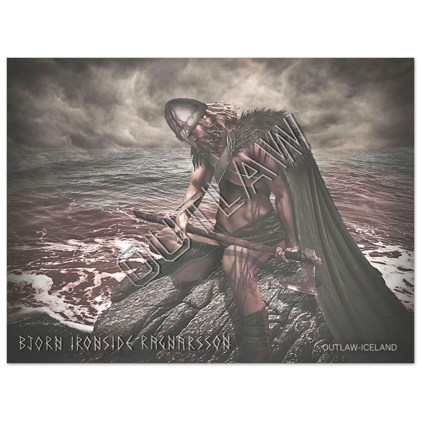 Bjorn Ironside Ragnarsson - Aluminum Print