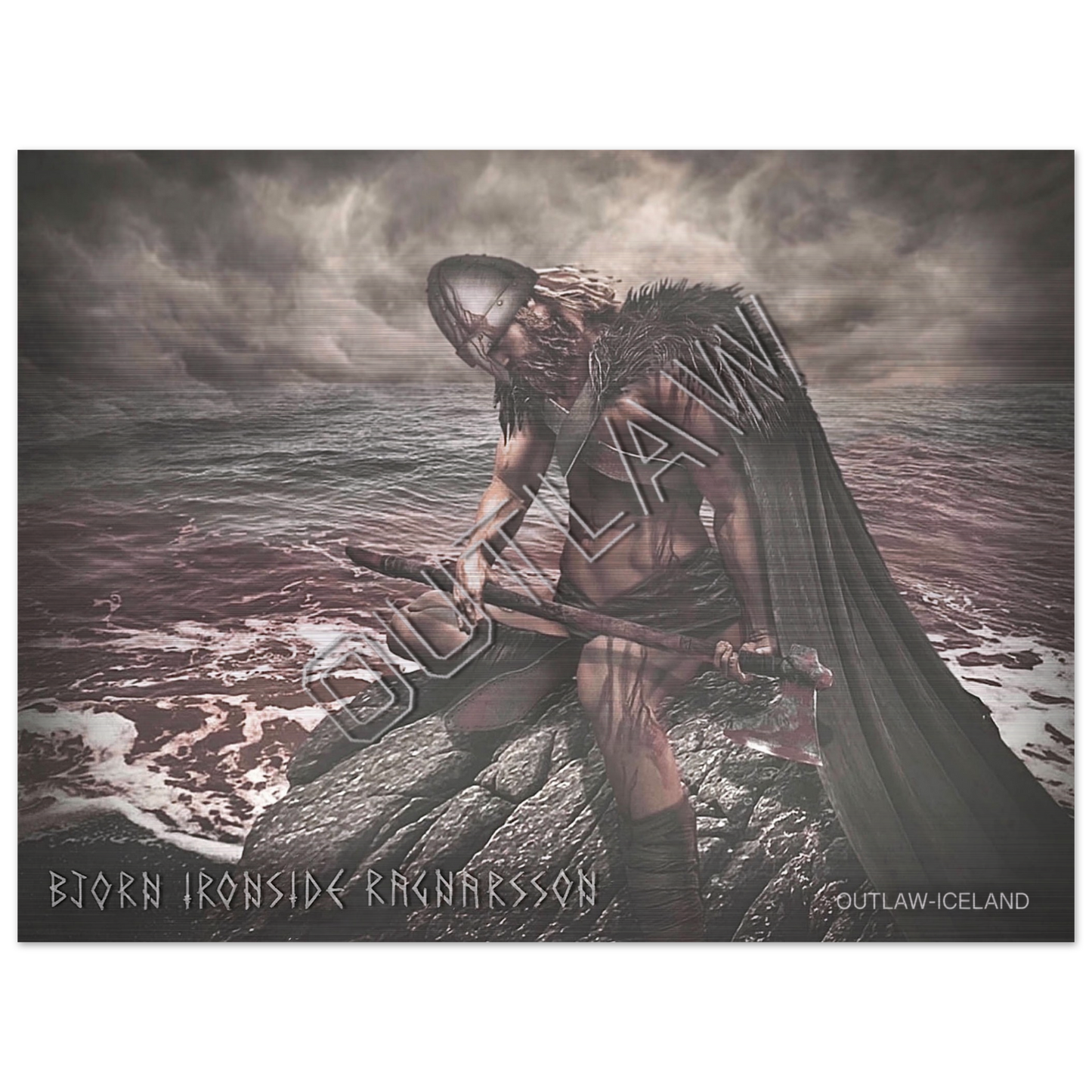 Bjorn Ironside Ragnarsson - Brushed Aluminum Print