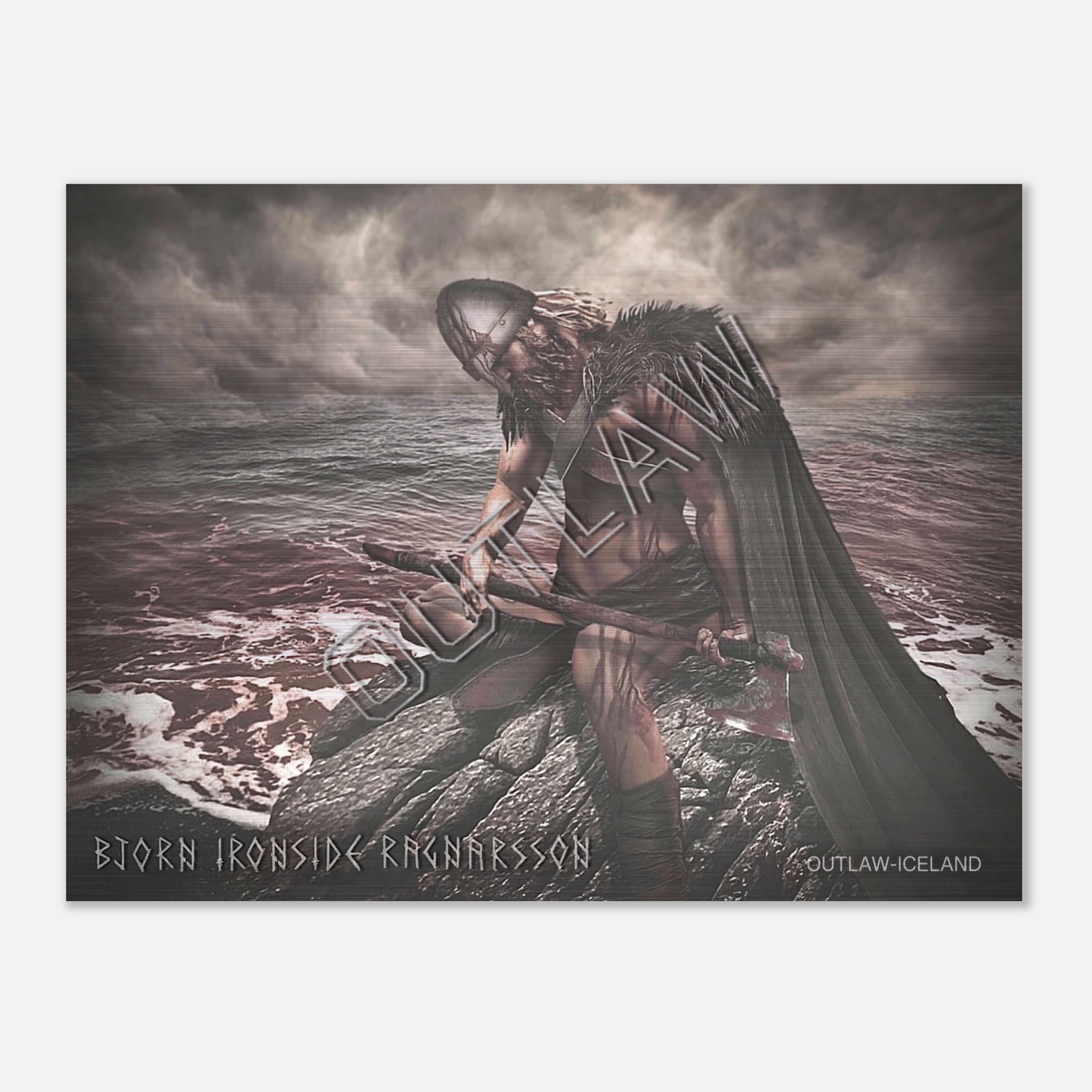 Bjorn Ironside Ragnarsson - Brushed Aluminum Print