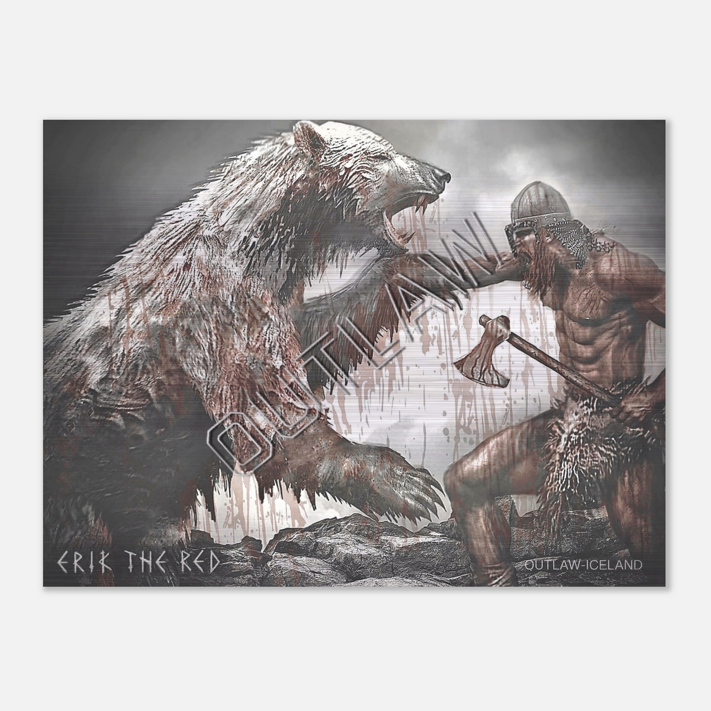 Erik The Red - Brushed Aluminum Print