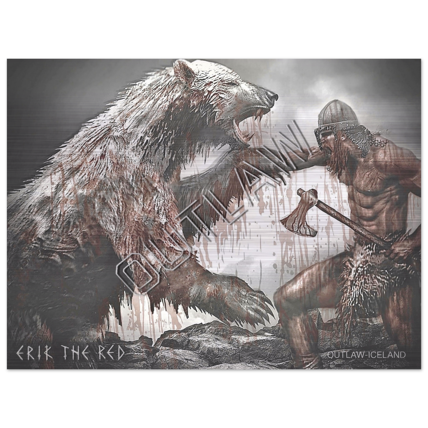 Erik The Red - Brushed Aluminum Print